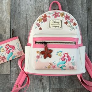Like New Loungefly Little Mermaid Bag & Cardholder
